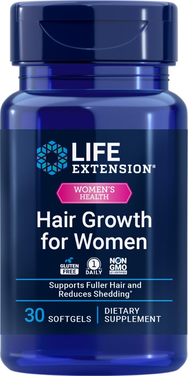 Life Extension Hair Growth for Women – Supplement for Fullness & Density with Ceramosides™ & VI-SPO®, Non-GMO, Gluten-Free, 30 Softgels Avelisse