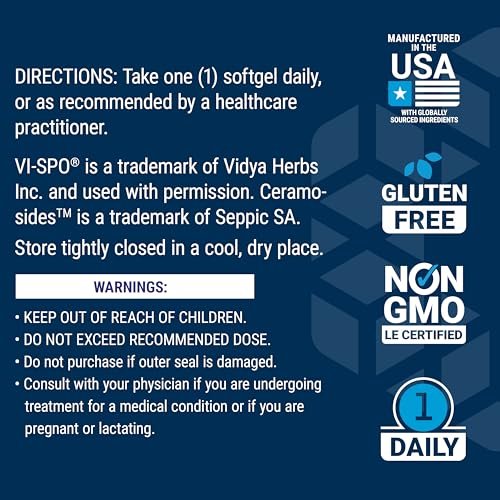 Life Extension Hair Growth for Women – Supplement for Fullness & Density with Ceramosides™ & VI-SPO®, Non-GMO, Gluten-Free, 30 Softgels Avelisse
