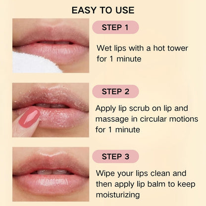 3-Piece Turmeric and Lemon Lip Scrub & Turmeric Lip Balm with Brush Set – Exfoliate, Nourish & Hydrate Dry, Chapped Lips