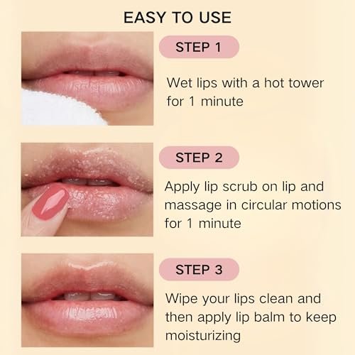 3-Piece Turmeric and Lemon Lip Scrub & Turmeric Lip Balm with Brush Set – Exfoliate, Nourish & Hydrate Dry, Chapped Lips - görsel 12