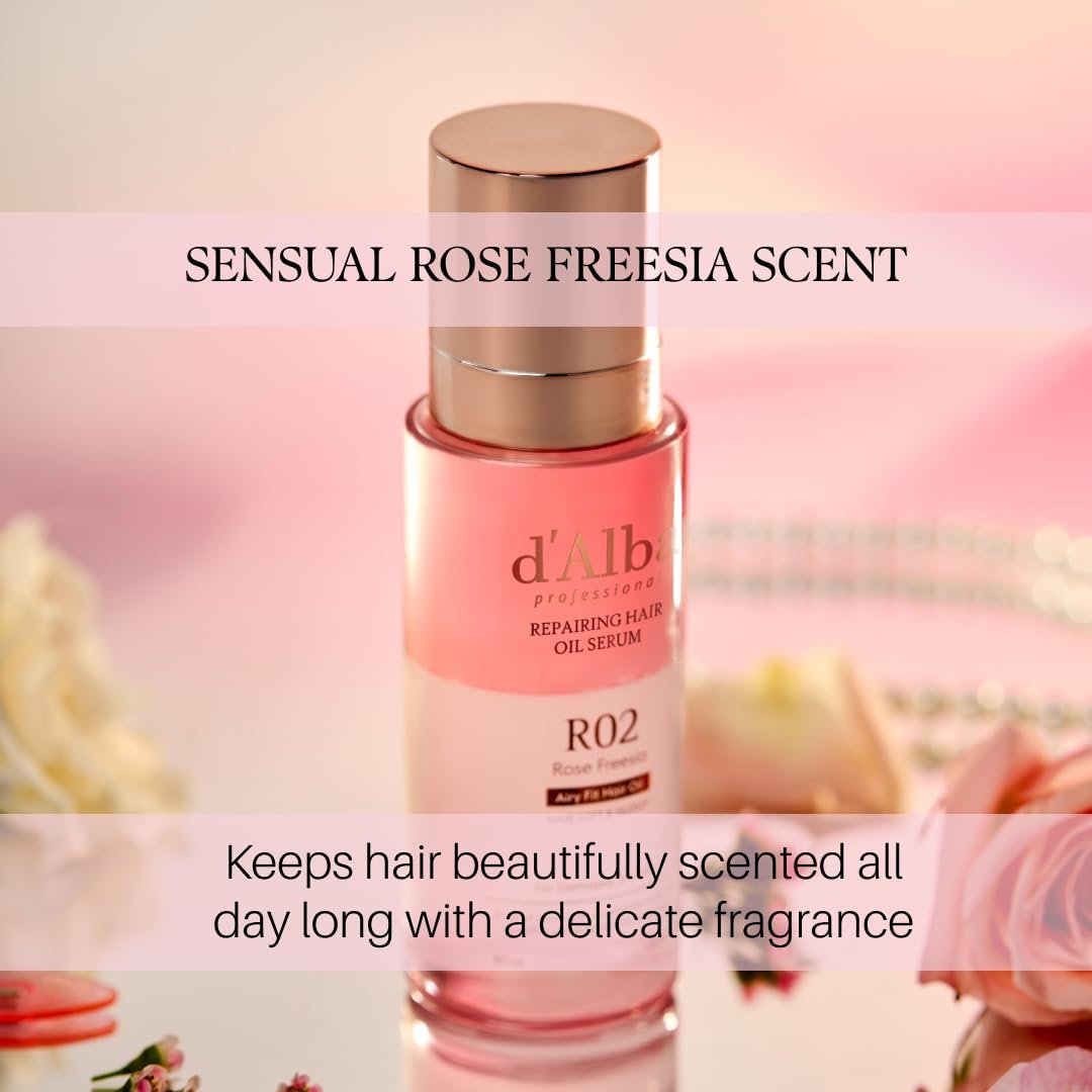 d'alba Piedmont Professional Repairing Hair Oil Serum - Silky & Glossy Hair, Lightweight Finish, Argan Oil & Amino Acid Complex, 2.54 fl oz Avelisse