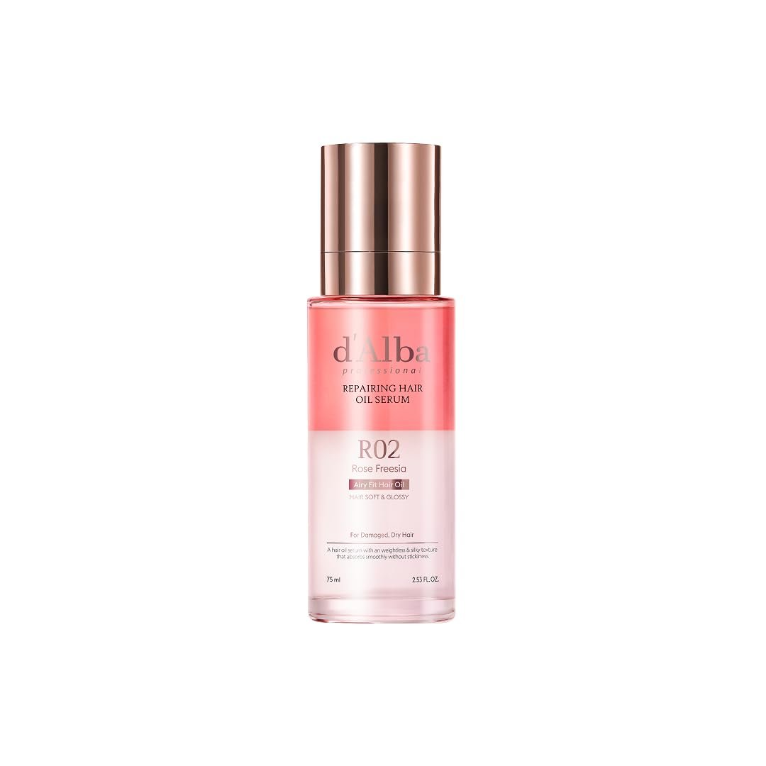 d'alba Piedmont Professional Repairing Hair Oil Serum - Silky & Glossy Hair, Lightweight Finish, Argan Oil & Amino Acid Complex, 2.54 fl oz Avelisse