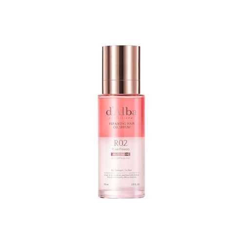 d'alba Piedmont Professional Repairing Hair Oil Serum - Silky & Glossy Hair, Lightweight Finish, Argan Oil & Amino Acid Complex, 2.54 fl oz Avelisse