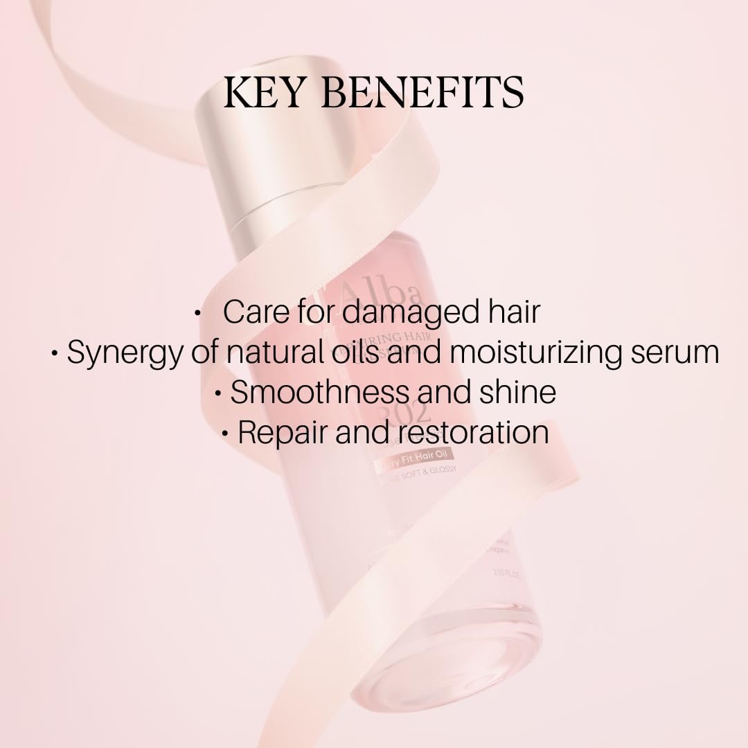 d'alba Piedmont Professional Repairing Hair Oil Serum - Silky & Glossy Hair, Lightweight Finish, Argan Oil & Amino Acid Complex, 2.54 fl oz Avelisse