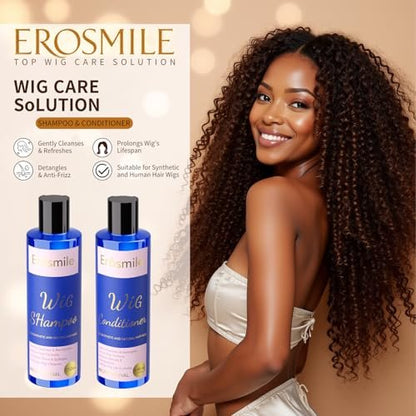 Luxury Wig Shampoo and Conditioner Set for Synthetic & Natural Hair Wigs | Sulfate-Free, Deeply Nourishes & Detangles, Enhances Radiant Shine & Softness, Prolongs Wig Lifespan - 2 Pack Avelisse