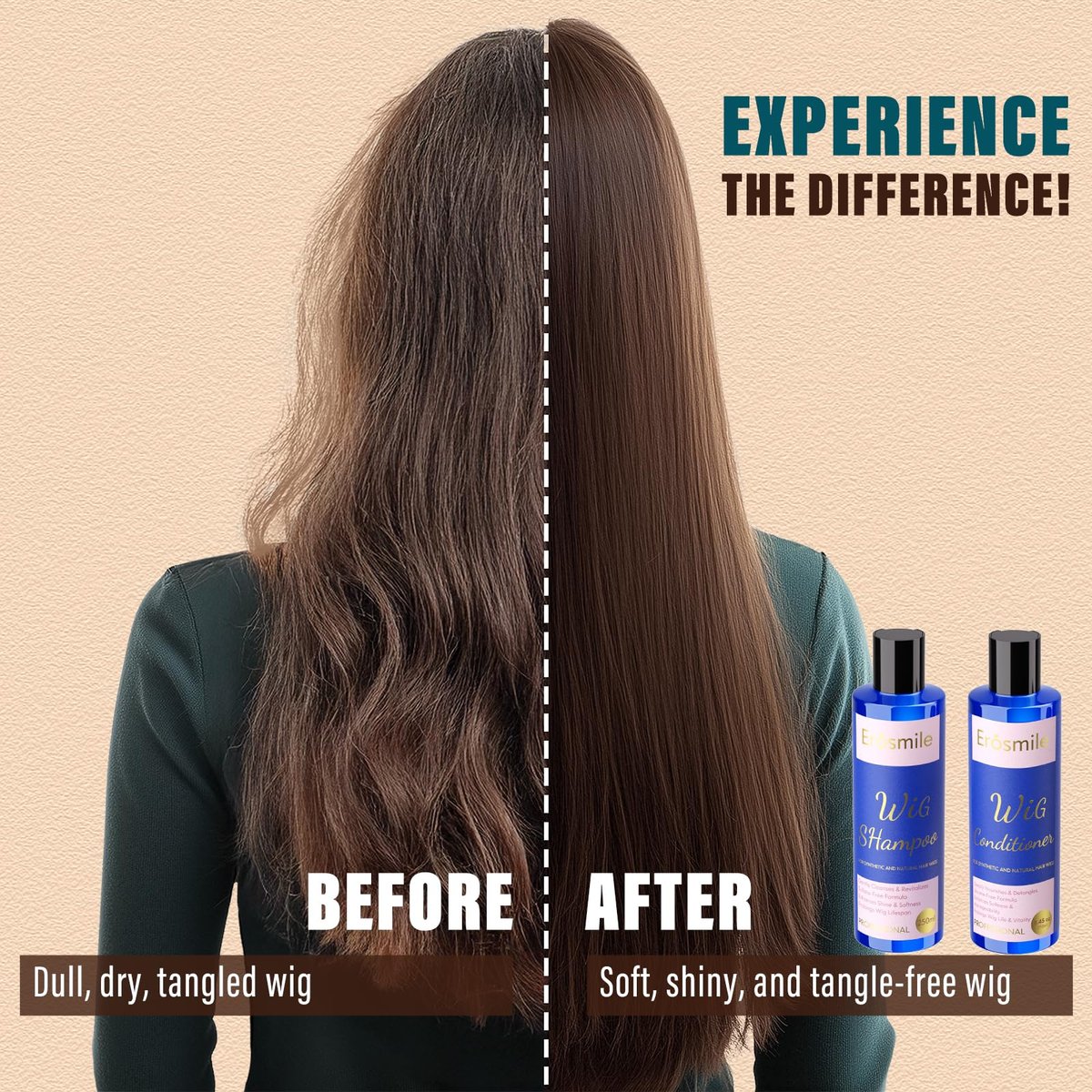 Luxury Wig Shampoo and Conditioner Set for Synthetic & Natural Hair Wigs | Sulfate-Free, Deeply Nourishes & Detangles, Enhances Radiant Shine & Softness, Prolongs Wig Lifespan - 2 Pack Avelisse