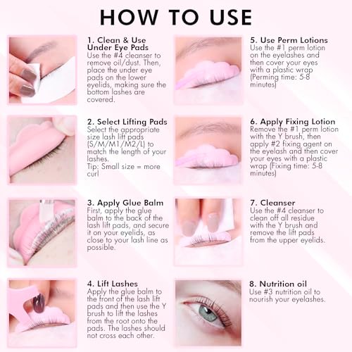 BLOOMORA Lash Lift Kit – DIY Eyelash Lamination for Beginners & Professionals, Safe & Effective, Lasts 6-8 Weeks, 15 Applications (LK2) Avelisse