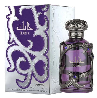 Lattafa Habik Eau de Parfum for Men – Spicy, Aromatic, Woody, Musky Long-Lasting Fragrance (3.4 oz / 100 ml) Avelisse