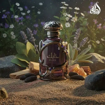 Lattafa Habik Eau de Parfum for Men – Spicy, Aromatic, Woody, Musky Long-Lasting Fragrance (3.4 oz / 100 ml) Avelisse