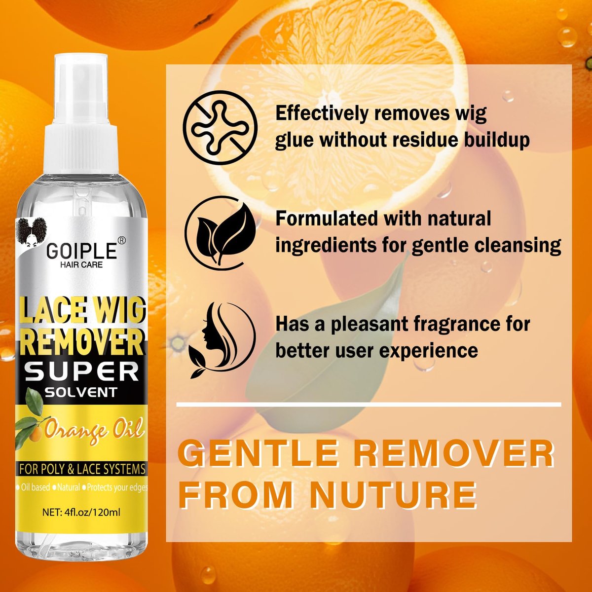 Tape in Extension Hair Glue Remover Spray - Fast Acting Two Steps System Remover for Wig and Tape in Hair Extensions - Includes Hair Comb, Rat Tail Comb, and Hair Clips Set Avelisse