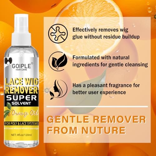 Tape in Extension Hair Glue Remover Spray - Fast Acting Two Steps System Remover for Wig and Tape in Hair Extensions - Includes Hair Comb, Rat Tail Comb, and Hair Clips Set Avelisse