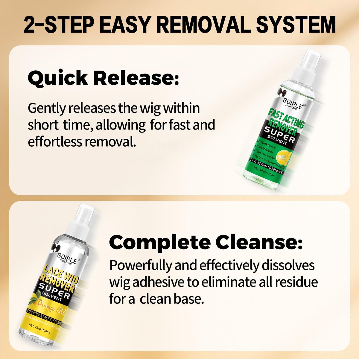 Tape in Extension Hair Glue Remover Spray - Fast Acting Two Steps System Remover for Wig and Tape in Hair Extensions - Includes Hair Comb, Rat Tail Comb, and Hair Clips Set Avelisse