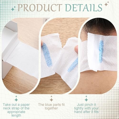 Marspark 5 Rolls Barber Paper Neck Strips with Hanging Dispenser - Professional Stretchy Paper Neck Tape for Hair Salons & Barbershops - görsel 13