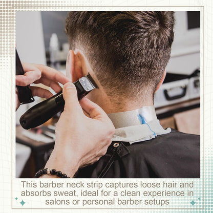 Marspark 5 Rolls Barber Paper Neck Strips with Hanging Dispenser - Professional Stretchy Paper Neck Tape for Hair Salons & Barbershops