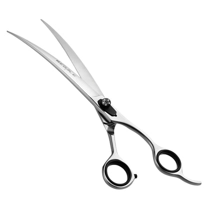 Regale Barber Supply 9.5-Inch Afro and Beard Deluxe Barber Curved Shear – Hand-Crafted Japanese Steel