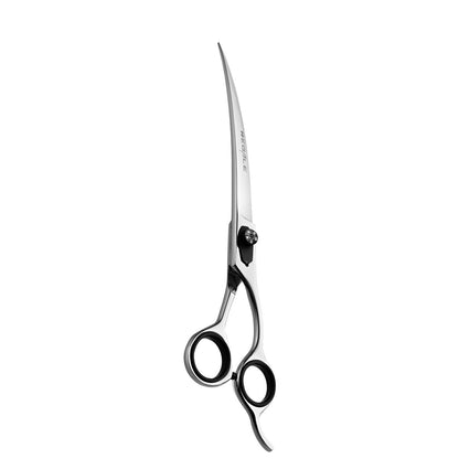 Regale Barber Supply 9.5-Inch Afro and Beard Deluxe Barber Curved Shear – Hand-Crafted Japanese Steel