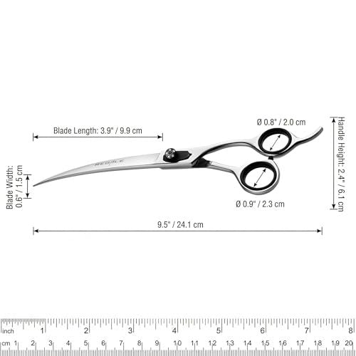 Regale Barber Supply 9.5-Inch Afro and Beard Deluxe Barber Curved Shear – Hand-Crafted Japanese Steel - görsel 12