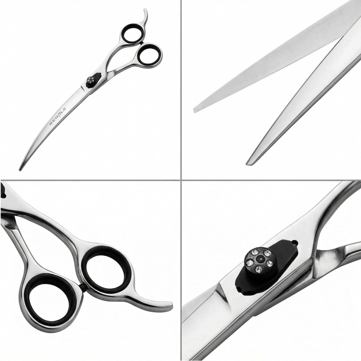 Regale Barber Supply 9.5-Inch Afro and Beard Deluxe Barber Curved Shear – Hand-Crafted Japanese Steel - görsel 7