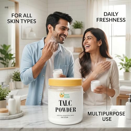 Herbs Botanica Talcum Powder 8 oz - Unscented Fine Talc for Body Freshness, DIY Cosmetics, Personal Care & Craft Use - görsel 6