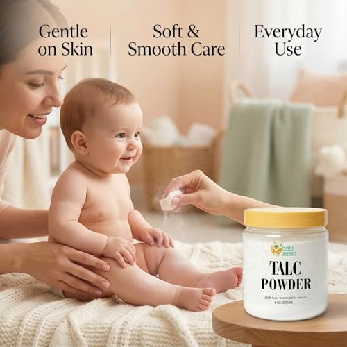 Herbs Botanica Talcum Powder 8 oz - Unscented Fine Talc for Body Freshness, DIY Cosmetics, Personal Care & Craft Use - görsel 10