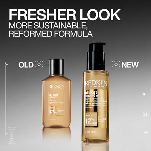Redken All Soft Argan-6 Oil Treatment for Dry Hair – Deeply Conditions, Adds Softness and Shine with Argan Oil, 3.4 Fl Oz Avelisse