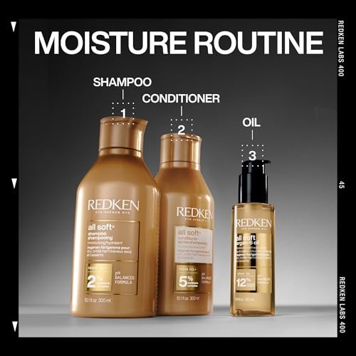 Redken All Soft Argan-6 Oil Treatment for Dry Hair – Deeply Conditions, Adds Softness and Shine with Argan Oil, 3.4 Fl Oz Avelisse