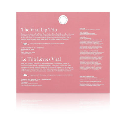 Naturium The Viral Lip Trio - Phyto-Glow Lip Balm with Shea Butter & Squalane, Sheer Tinted Colour, Clear, Petal, Jam, 3 x 10 ml Avelisse