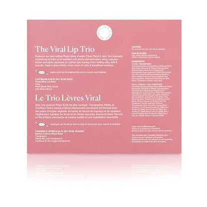 Naturium The Viral Lip Trio - Phyto-Glow Lip Balm with Shea Butter & Squalane, Sheer Tinted Colour, Clear, Petal, Jam, 3 x 10 ml Avelisse
