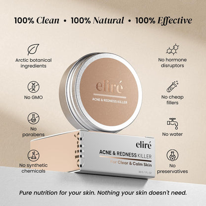 Eliré Clear Skin Balm – Ultimate Night Formula for Breakouts, Pimples, Blemishes – Fade Marks, Even Tone, Prevent New Pimples, Soften Fine Lines & Pores