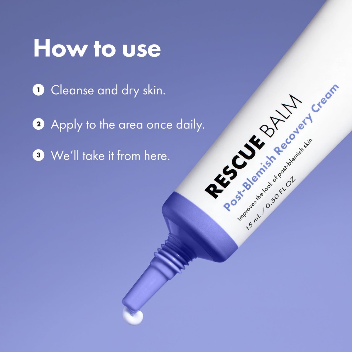 Hero Cosmetics Rescue Balm - Post-Blemish Cream for Hydration & Post-Blemish Marks, Derm-Tested, Non-Comedogenic, 0.5 oz - görsel 13
