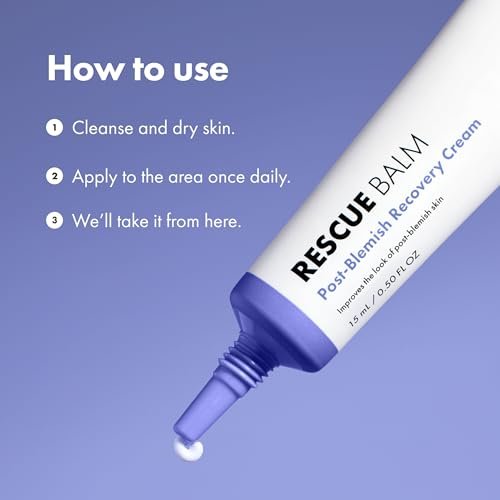 Hero Cosmetics Rescue Balm - Post-Blemish Cream for Hydration & Post-Blemish Marks, Derm-Tested, Non-Comedogenic, 0.5 oz - görsel 14