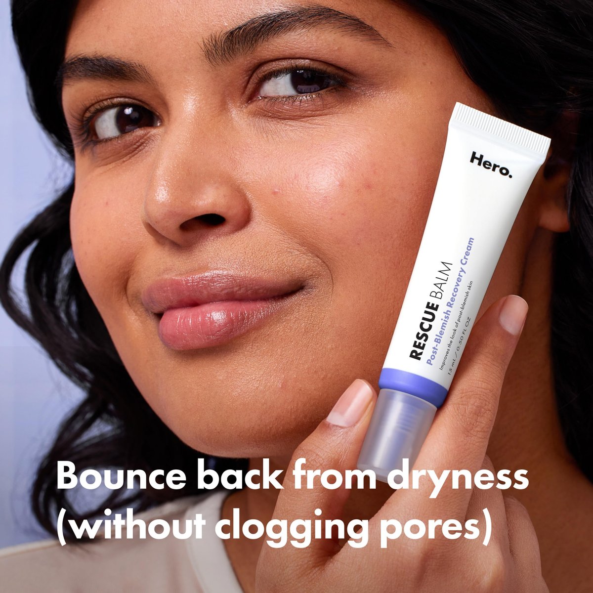 Hero Cosmetics Rescue Balm - Post-Blemish Cream for Hydration & Post-Blemish Marks, Derm-Tested, Non-Comedogenic, 0.5 oz - görsel 5