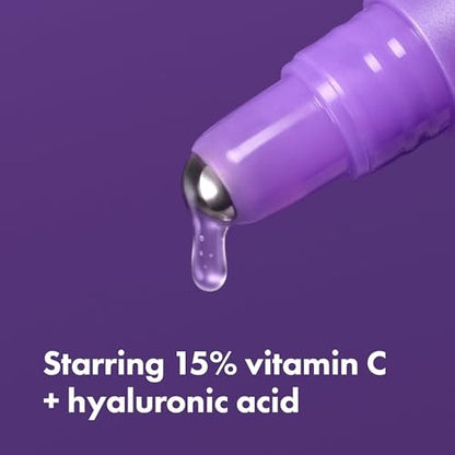 Hero Cosmetics Dark Spot Correct Spot-Fading 15% Vitamin C Serum with Hyaluronic Acid – Improves Post-Blemish Marks in 7 Days – Twist Applicator & Rollerball Tip – 10mL