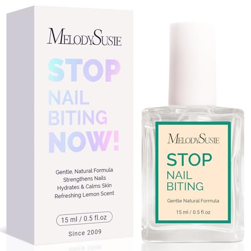 MelodySusie 15ML Nail Biting Treatment - Quick-Dry, Bitter-Tasting Polish to Stop Thumb Sucking & Nail Biting, Helps Repair Damaged Nails for Kids and Adults (0.53 fl oz) - görsel 2
