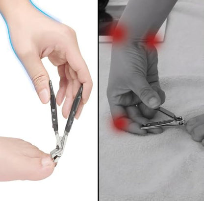 Velkomin Long Handle Toenail Clippers for Seniors – Ultra-Sharp Heavy Duty Nail Cutter for Thick Toenails, Curved Blade & Ergonomic Grip, 18-Month Warranty