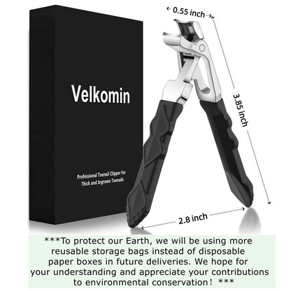 Velkomin Long Handle Toenail Clippers for Seniors – Ultra-Sharp Heavy Duty Nail Cutter for Thick Toenails, Curved Blade & Ergonomic Grip, 18-Month Warranty