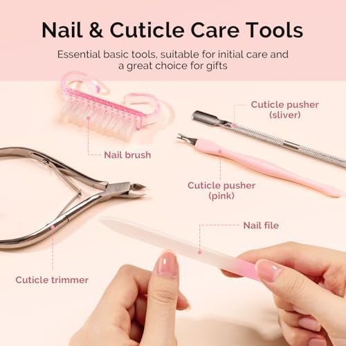 MelodySusie Cuticle Remover Kit – 60g Cream, 15ml Oil, Nipper, Pusher, File & Brush – Complete Manicure Set for Nail Care - görsel 11