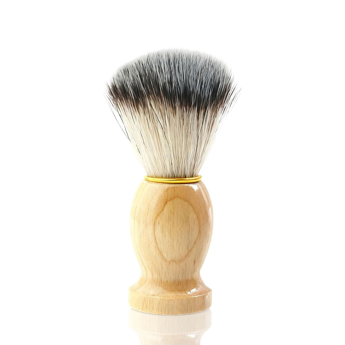 BOBOAR Shaving Cream Brush - Badger Hair & Synthetic Blend with Wooden Handle for Men - görsel 1