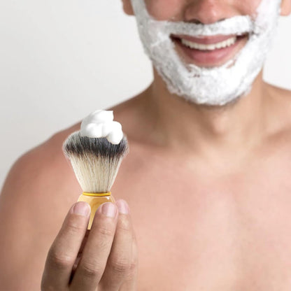 BOBOAR Shaving Cream Brush - Badger Hair & Synthetic Blend with Wooden Handle for Men