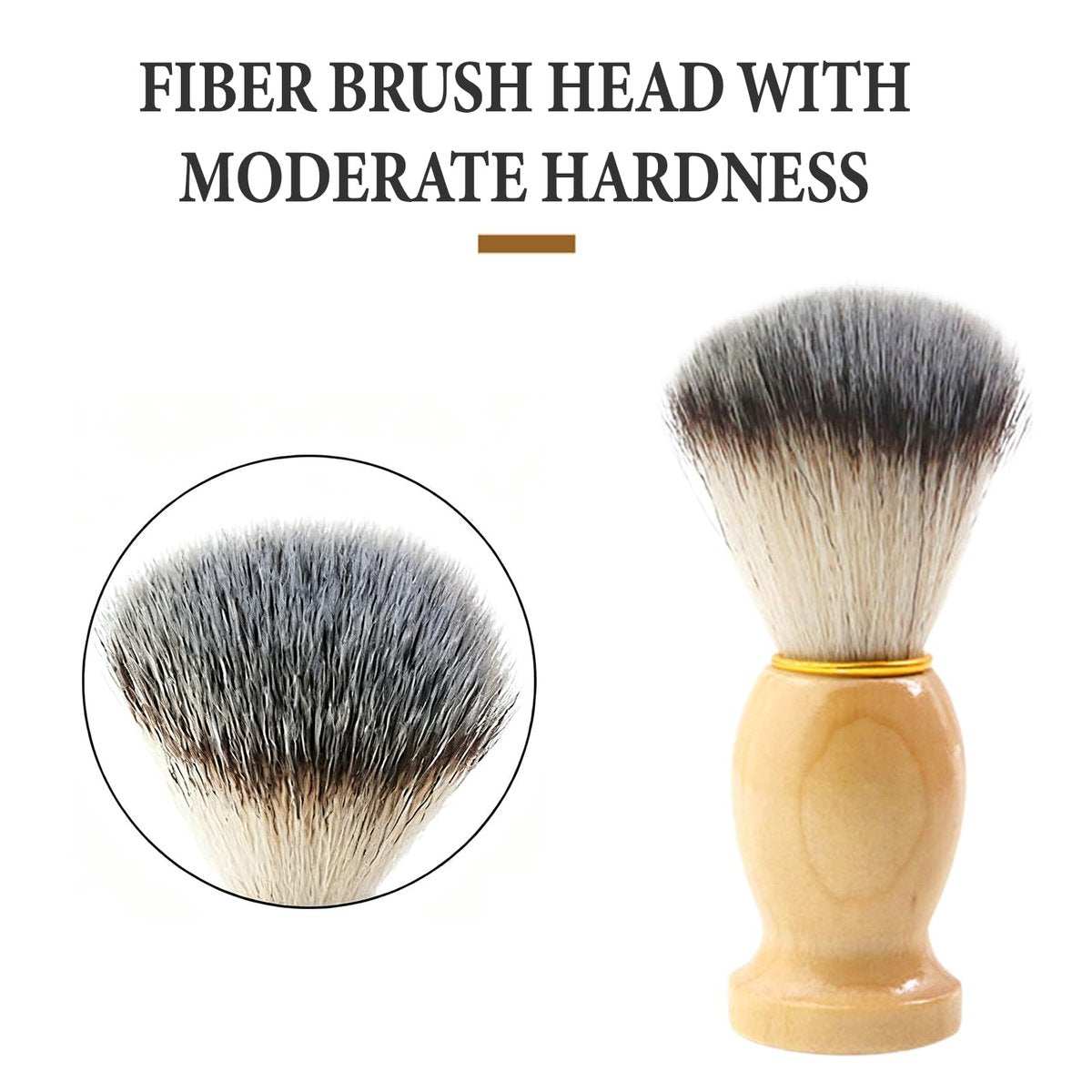 BOBOAR Shaving Cream Brush - Badger Hair & Synthetic Blend with Wooden Handle for Men - görsel 7
