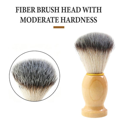 BOBOAR Shaving Cream Brush - Badger Hair & Synthetic Blend with Wooden Handle for Men