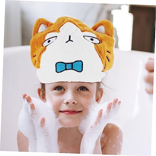 KAILIKETIY Cartoon Animal Drying Cap - Ultra Absorbent Hair Drying Towel for Adults & Kids, Cute Cat Cap Bath Tool - görsel 12