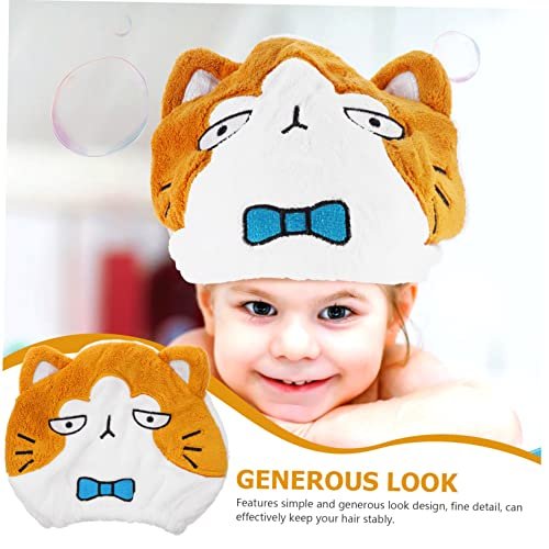 KAILIKETIY Cartoon Animal Drying Cap - Ultra Absorbent Hair Drying Towel for Adults & Kids, Cute Cat Cap Bath Tool - görsel 16
