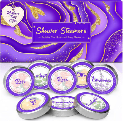 8 Pcs Shower Steamers Aromatherapy: Birthday Gifts for Women, Mother's Day Gifts, Self Care with Natural Essential Oils - Futricy
