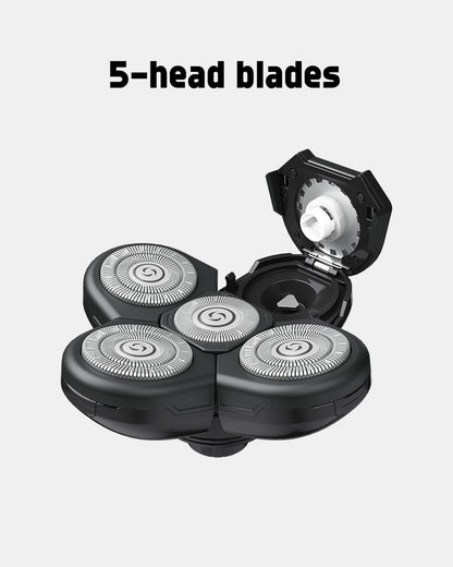 Skull Shaver Replacement Heads Mini for Pitbull Gold PRO - 3 Pack Long-Lasting Blades with Cleaning Brushes