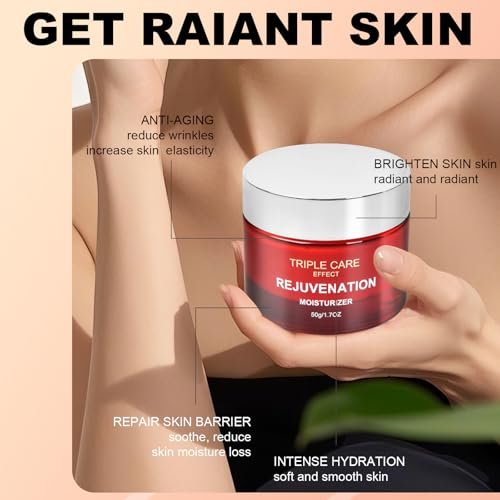 Triple Power Anti-Aging Moisturizer – Retinol, Hyaluronic Acid, Vitamin C, Niacinamide – Wrinkle Reduction, Firming, Brightening & Deep Hydration for Younger-Looking Skin, 1.7 Oz - görsel 6