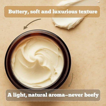 Roseblem Whipped Tallow Honey Balm – 100% Organic Grass-Fed Beef Tallow Moisturizer with Raw Honey for Dry & Sensitive Skin, 2.1 Oz