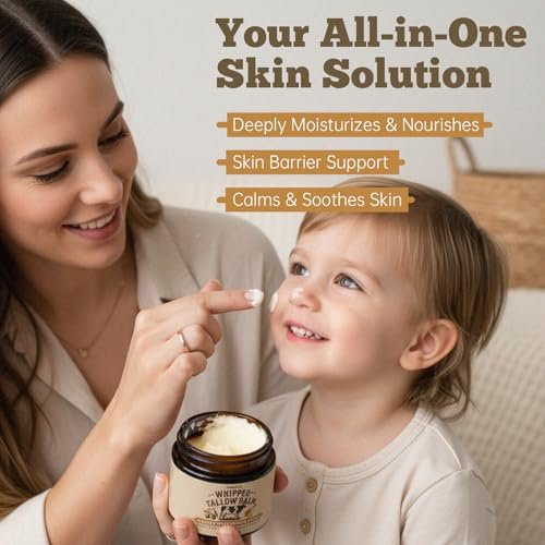 Roseblem Whipped Tallow Honey Balm – 100% Organic Grass-Fed Beef Tallow Moisturizer with Raw Honey for Dry & Sensitive Skin, 2.1 Oz - görsel 16