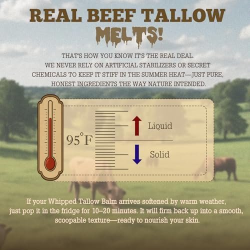 Roseblem Whipped Tallow Honey Balm – 100% Organic Grass-Fed Beef Tallow Moisturizer with Raw Honey for Dry & Sensitive Skin, 2.1 Oz - görsel 12