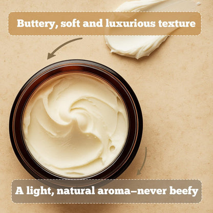 Roseblem Whipped Tallow Honey Balm – 100% Organic Grass-Fed Beef Tallow Moisturizer with Raw Honey for Dry & Sensitive Skin, 2.1 Oz